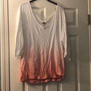 Free People Dolman off shoulder ombré top